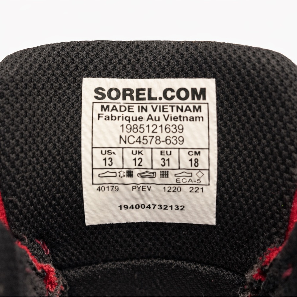 Sorel Out N About Classic WP Kids Size 13 Red Waterproof Boots NC4578-639 w/ Box - Picture 7 of 9